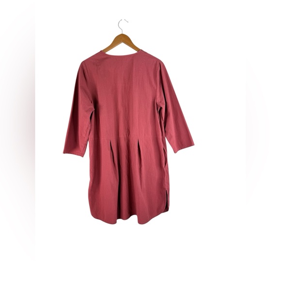 Gudrun Sjoden Women Organic Cotton Tunic Shirt Dress Size Medium Coral - Picture 2 of 8